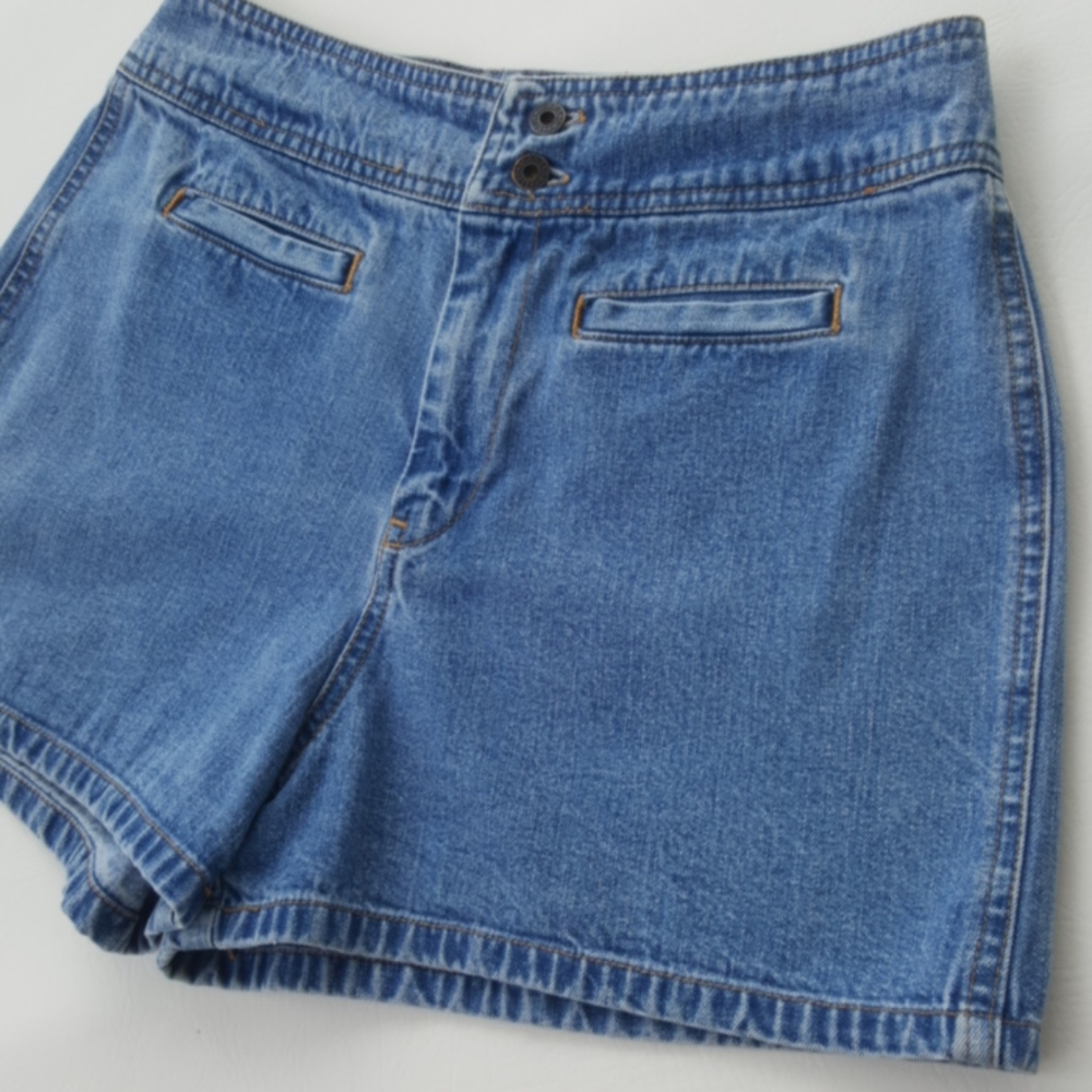 GAP ♡ Sweet Cute 'n Sexy Vintage Hi-Waist Wedgie Slit Pockets Blue Jean Shorts 6